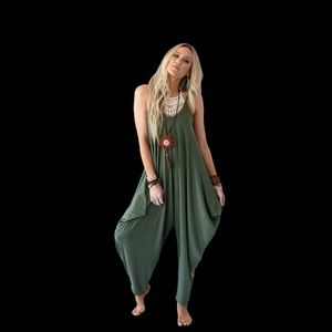 Olive green boho jumper